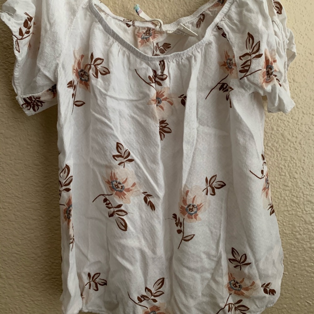 off the shoulder floral top